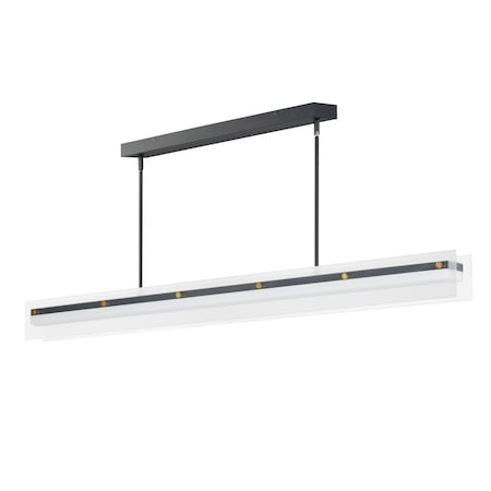 Maxim Lighting Spectre 61.5'' Linear Pendant, Black/Natural Aged Brass 21195CRBKNAB